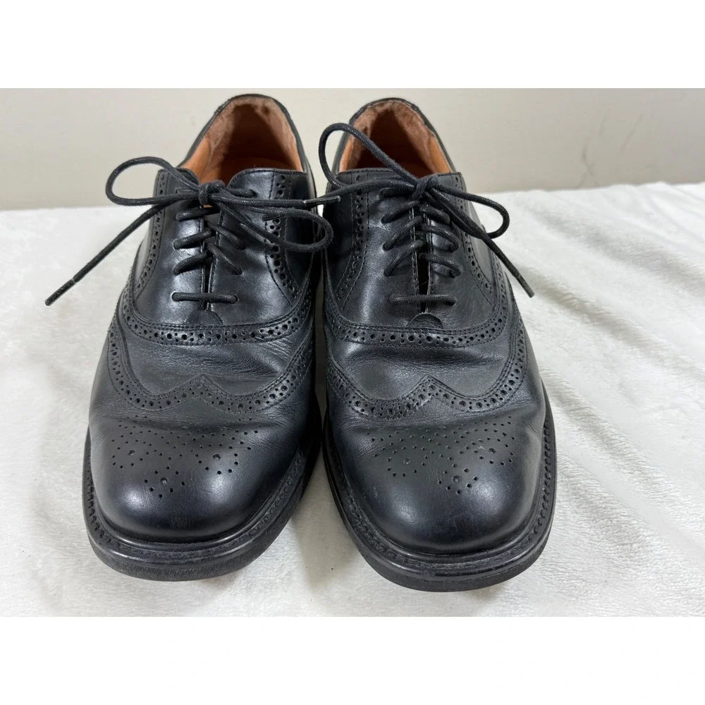Florsheim Comfortech Men's 8.5M Black Leather Wingtip Oxford Dress Shoes Classic
